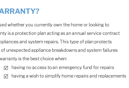 home warranty chowan